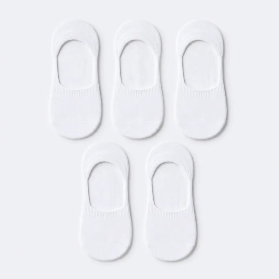 Kit 5 Meias Invisíveis Branco