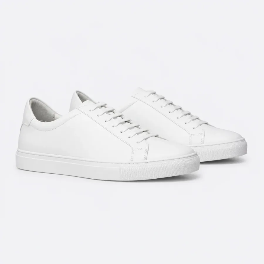 Tênis Couro Minimal Branco