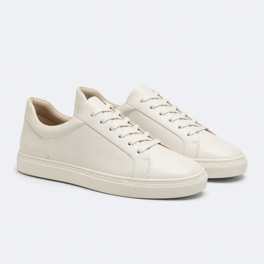 Tênis Couro Minimal Off-white