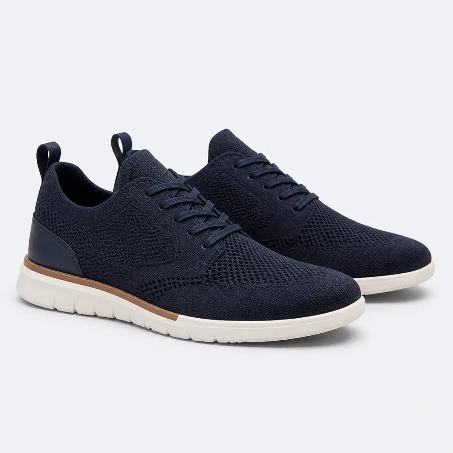 Tênis Knit Leve Azul-marinho