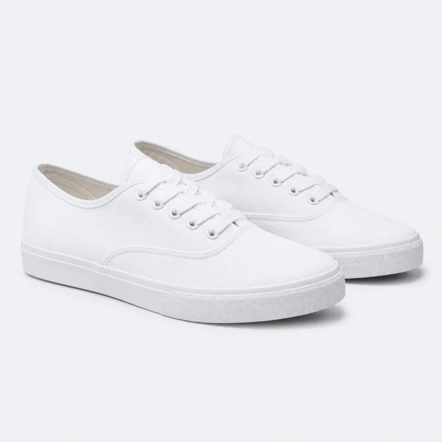 Tênis Lona Cano Baixo Branco