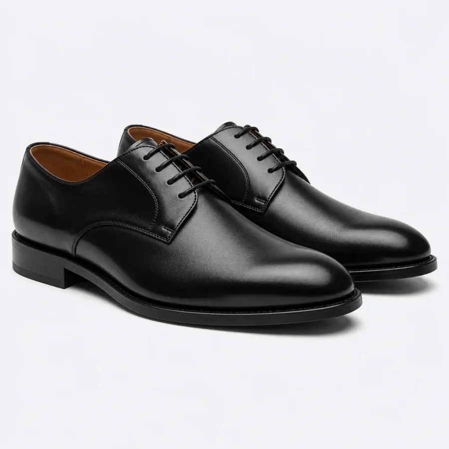 Sapato Derby Couro Preto