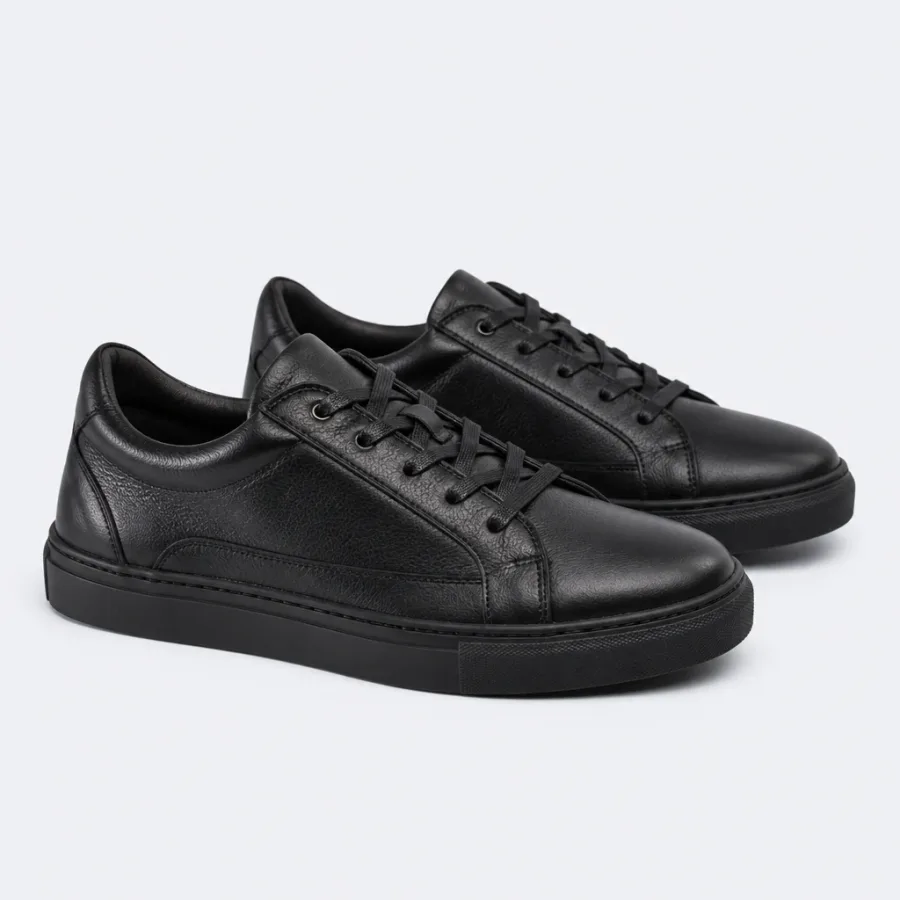 Sapatênis Couro Preto