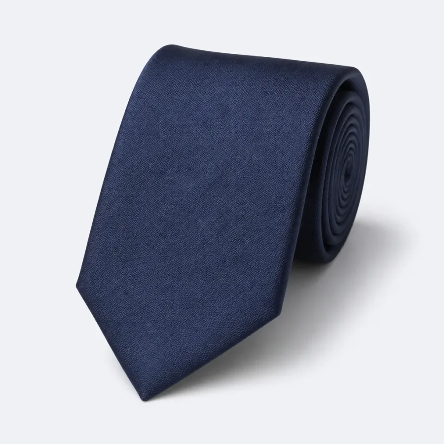 Gravata Seda Lisa Azul-marinho
